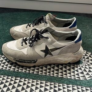 Golden Goose Running White and Black Men's Sneakers